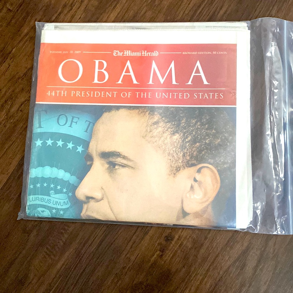 Obama Memorabilia Newspaper
